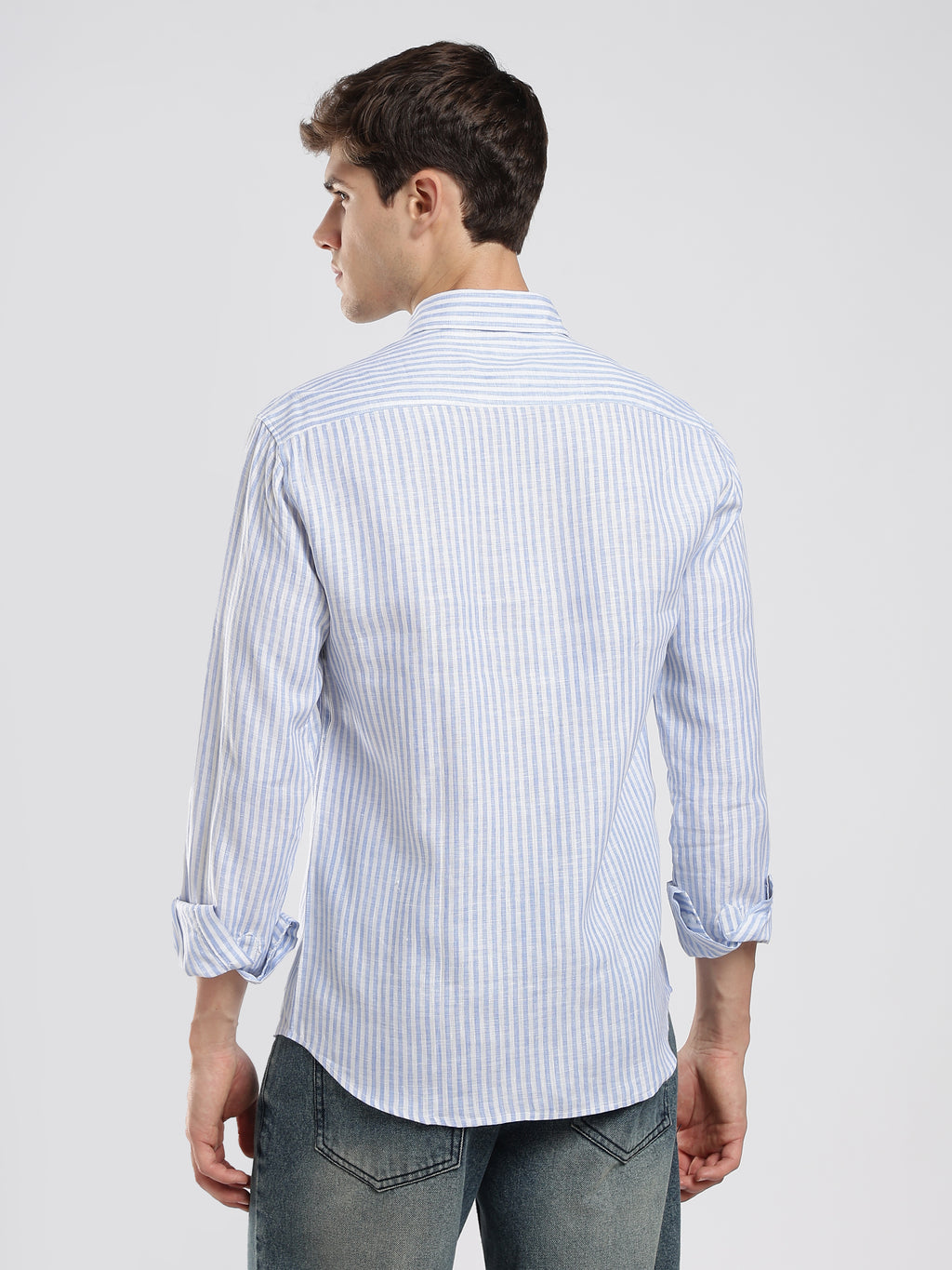Ocean Blue Striped Linen Shirt – Coastal Edit