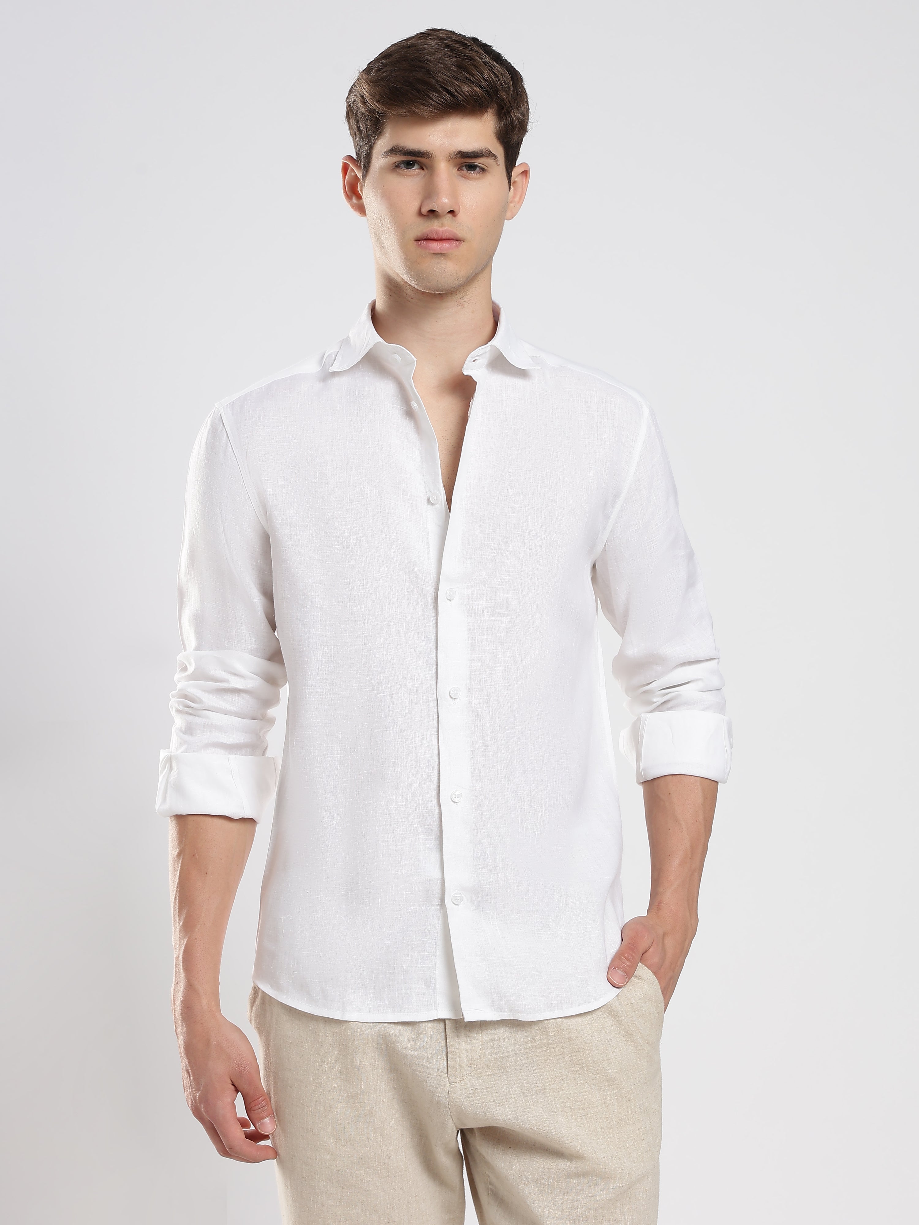 White Air Linen Shirt – Summer Classic