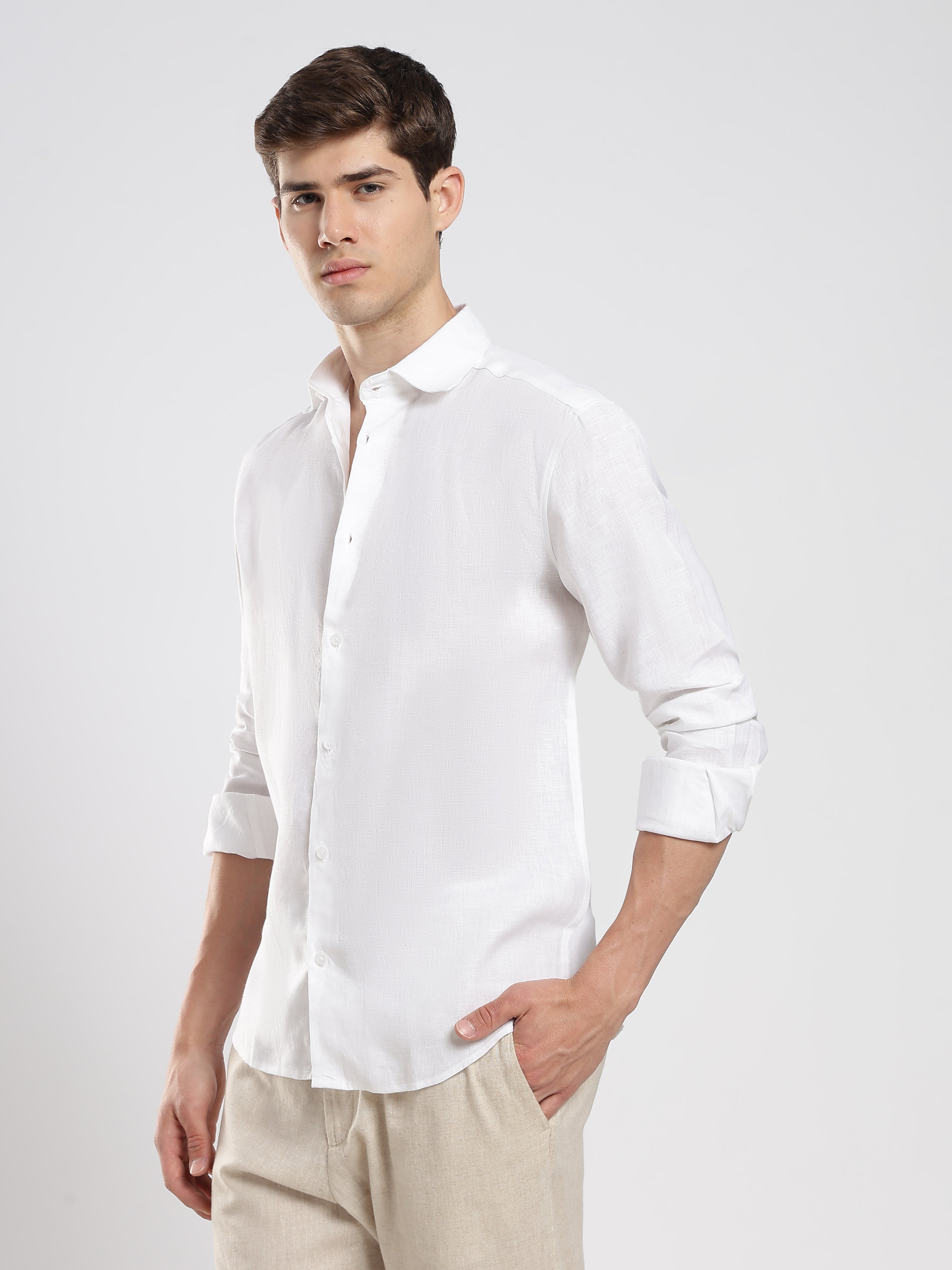 White Air Linen Shirt – Summer Classic