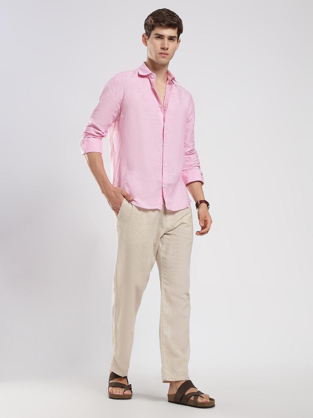 Blush Pink Linen Shirt – Soft Luxury Essential