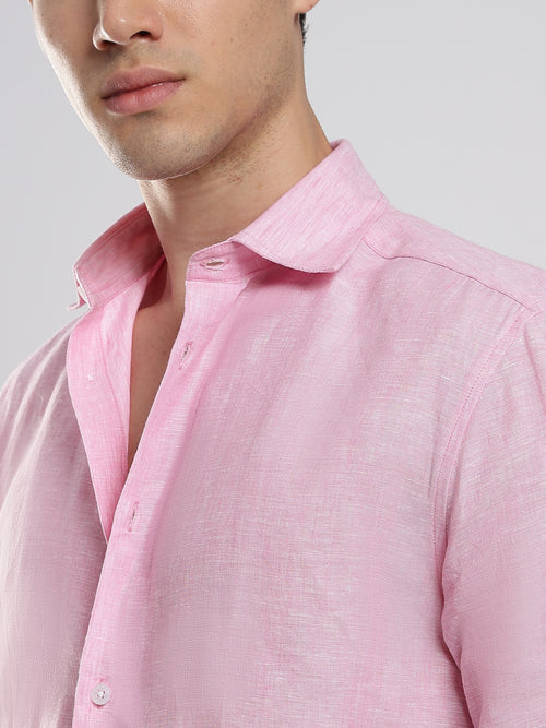 Blush Pink Linen Shirt – Soft Luxury Essential