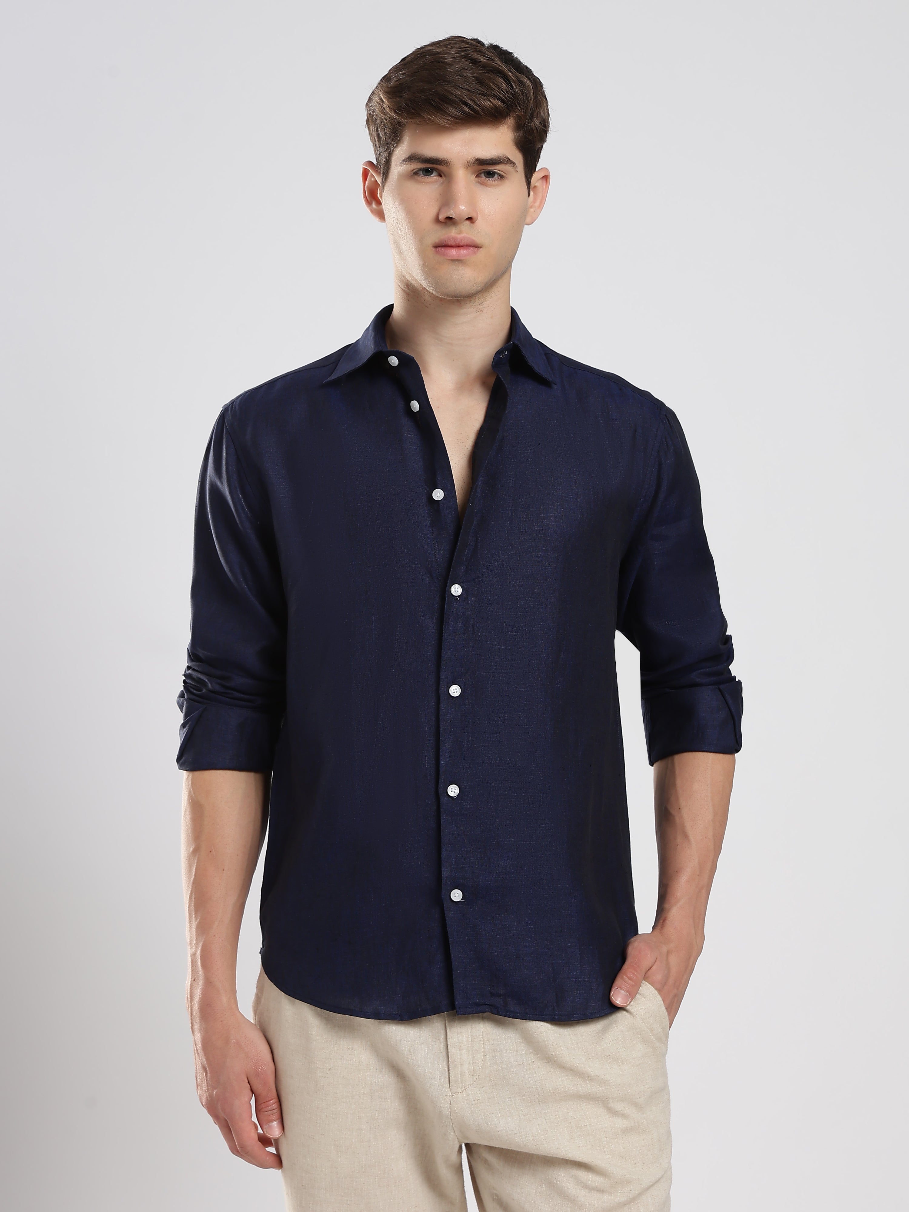 Eclipse Navy Linen Shirt – Summer Authority