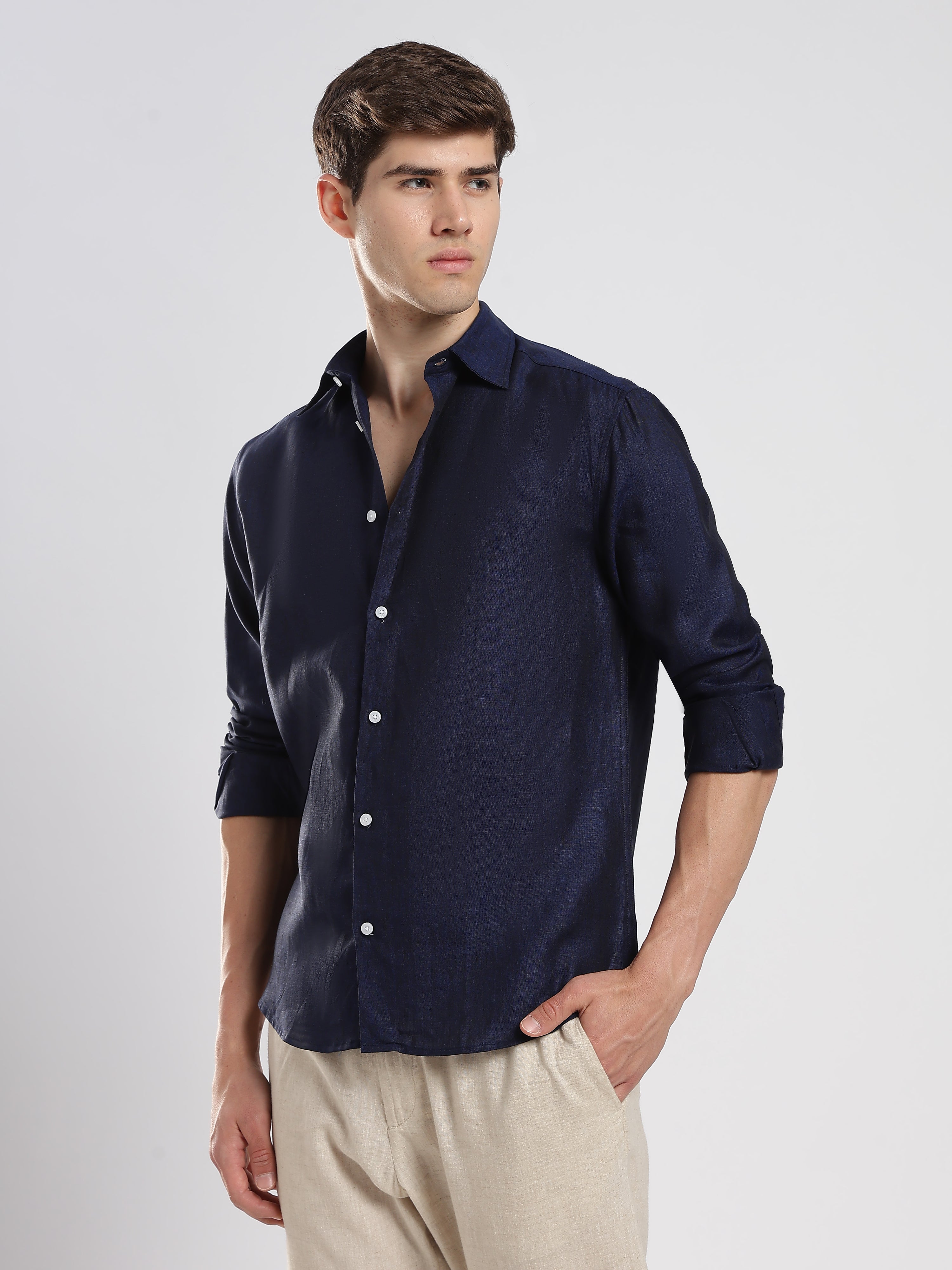 Eclipse Navy Linen Shirt – Summer Authority