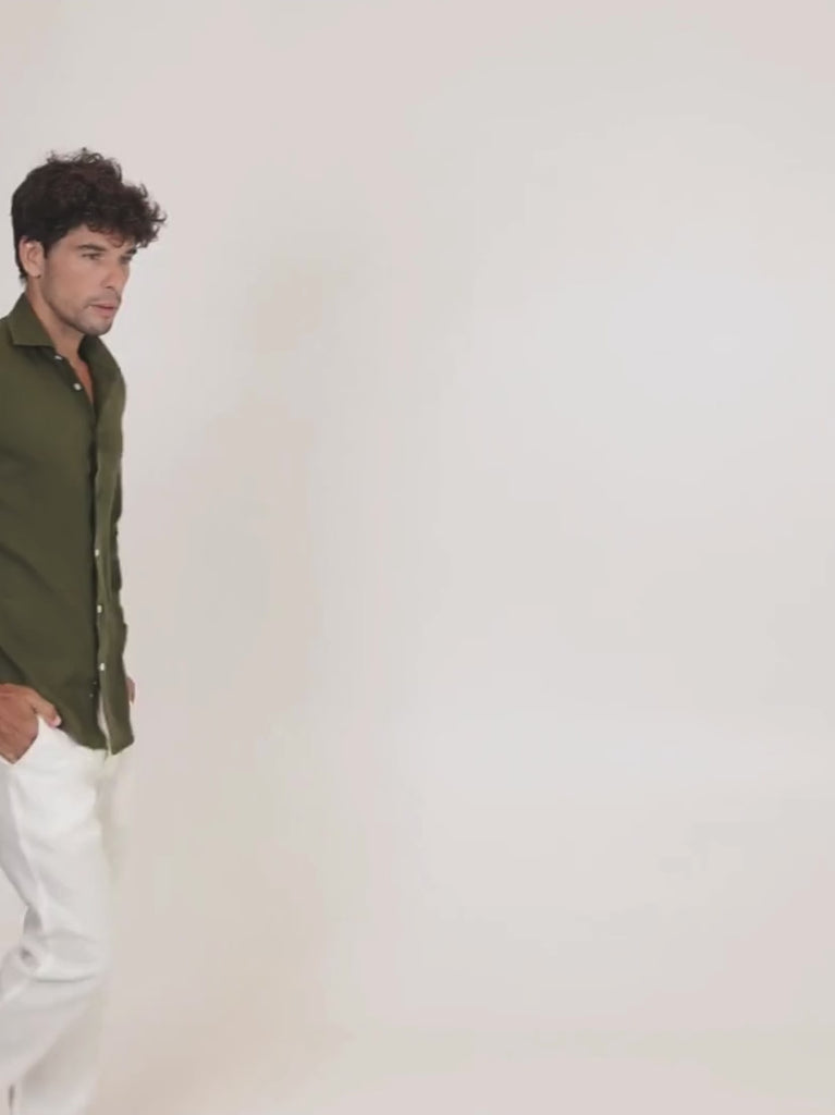 Plum Irish Linen Shirt