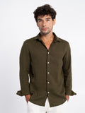 Plum Irish Linen Shirt