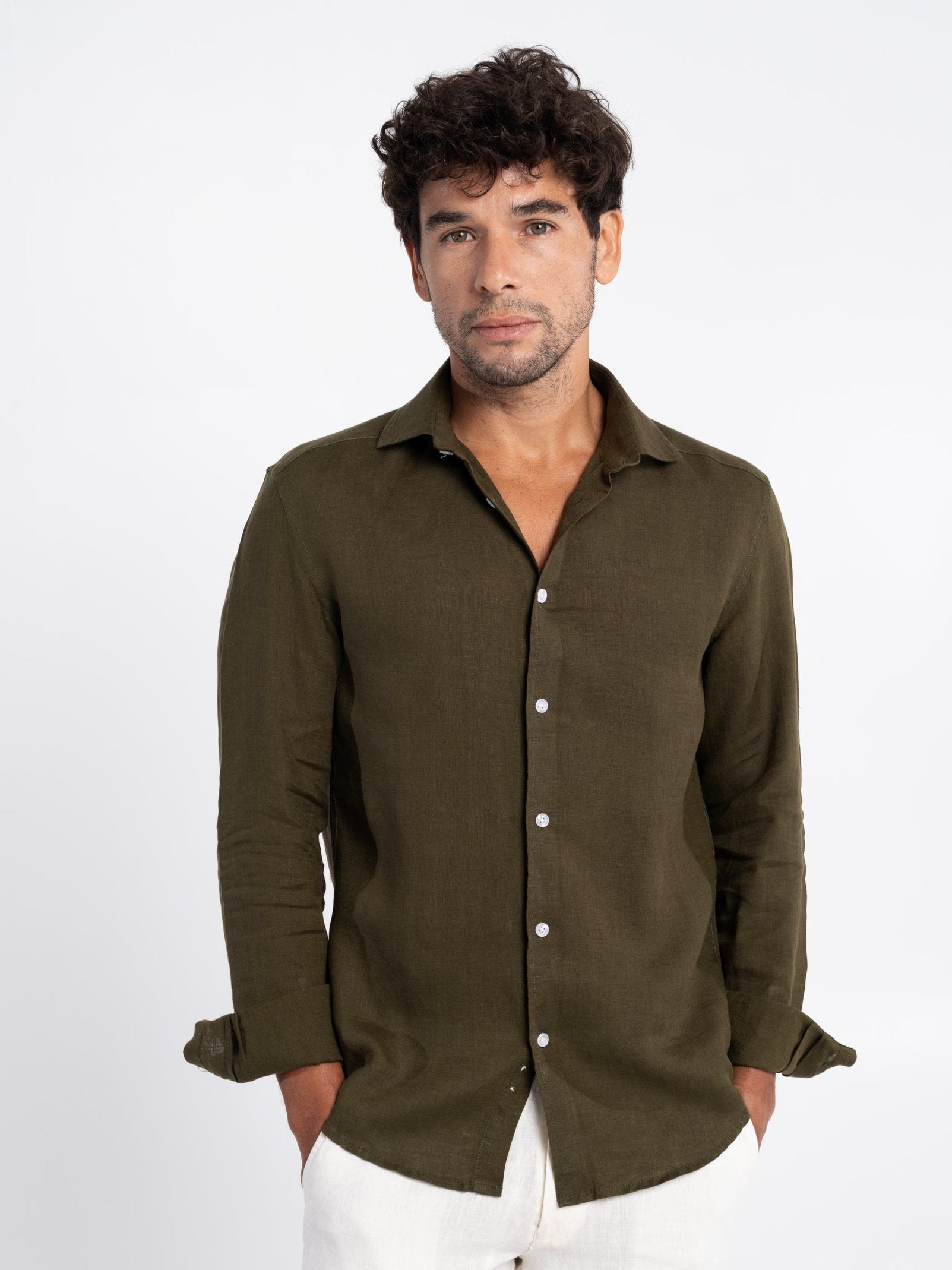 Plum Irish Linen Shirt